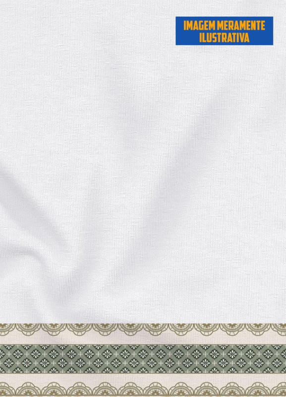 Tecido Oxford Estampa Digital para Barrado Arabesco Floralzinho com 1,55m de Largura