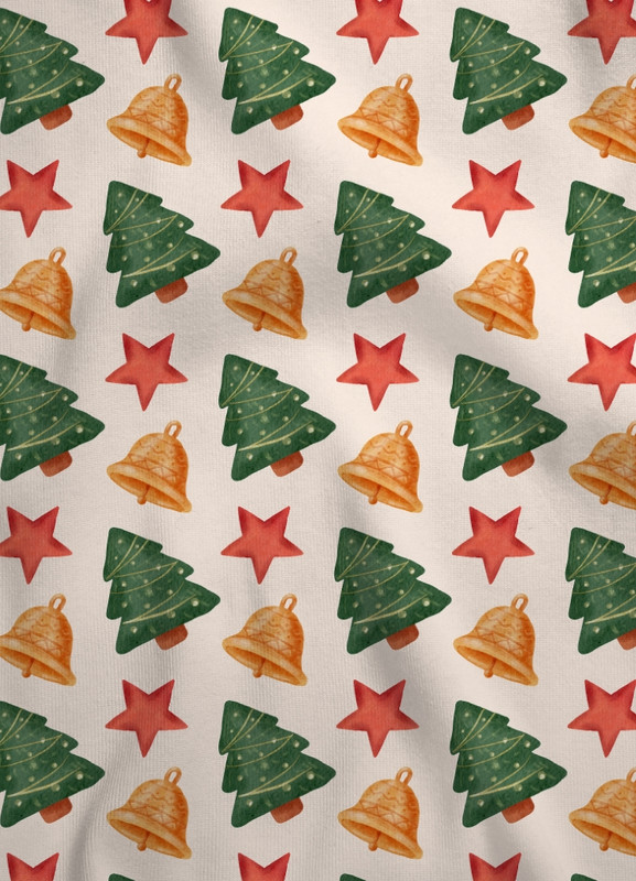 Tecido Microfibra Estampa Digital Natalina 7 com 1,55m de Largura