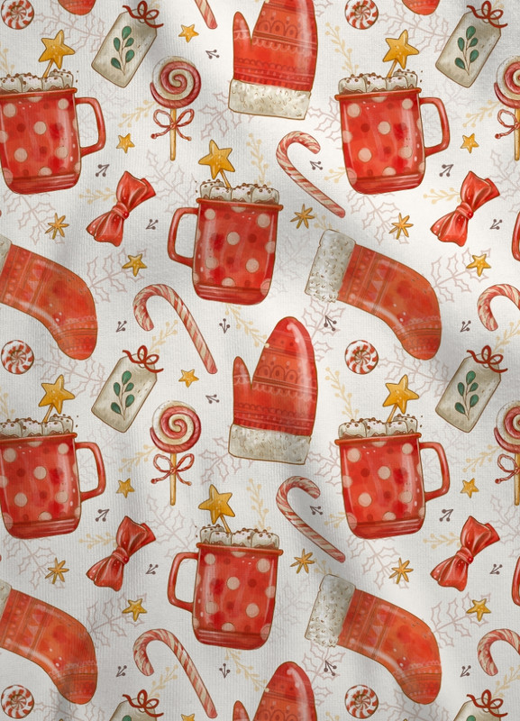 Tecido Microfibra Estampa Digital Natalina 8 com 1,55m de Largura