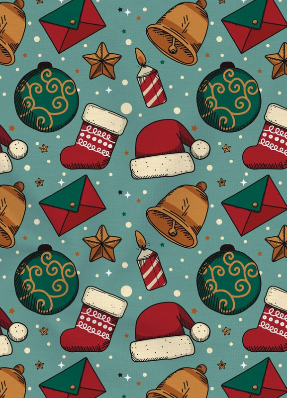 Tecido Microfibra Estampa Digital Natalina 11 com 1,55m de Largura