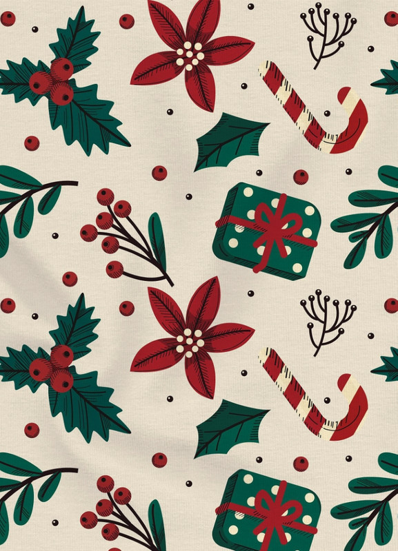 Tecido Microfibra Estampa Digital Natalina 12 com 1,55m de Largura