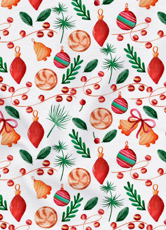 Tecido Microfibra Estampa Digital Natalina 15 com 1,55m de Largura