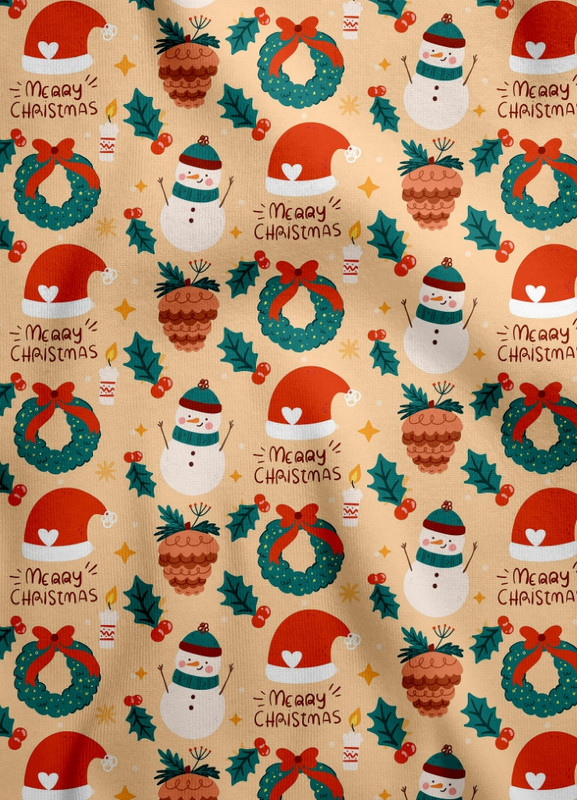 Tecido Oxford Estampa Digital Natalina 4 com 1,55m de Largura