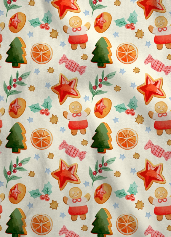 Tecido Oxford Estampa Digital Natalina 6 com 1,55m de Largura