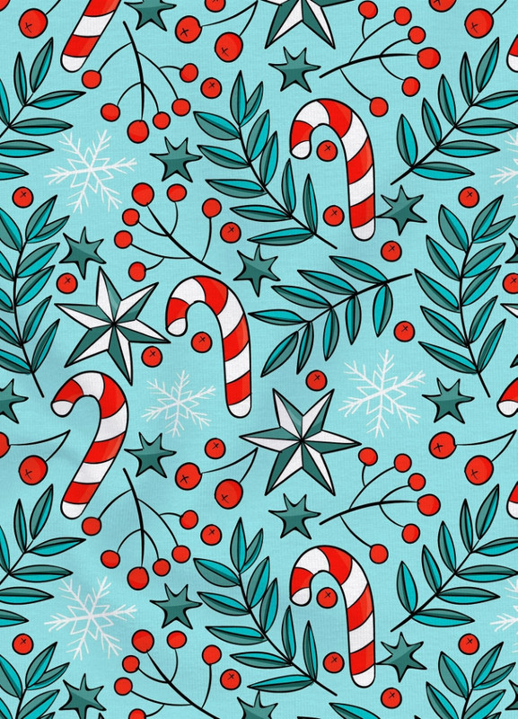 Tecido Oxford Estampa Digital Natalina 21 com 1,55m de Largura