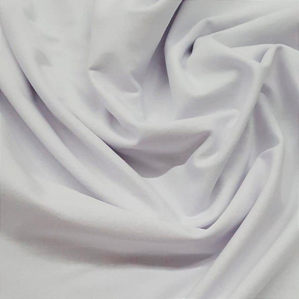 Tecido Malha 100% Algodão Fio 30 Liso Branco 1,50m de Largura