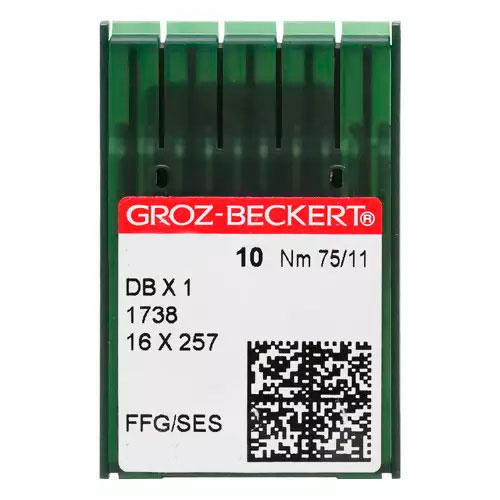 Agulha para Maquina de Costura Reta Groz-Beckert DBX1-1738 nº11 Cabo Fino c/10