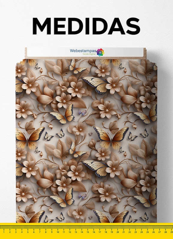 Tecido Microfibra Estampa Digital Floral 404 1,55m de Largura
