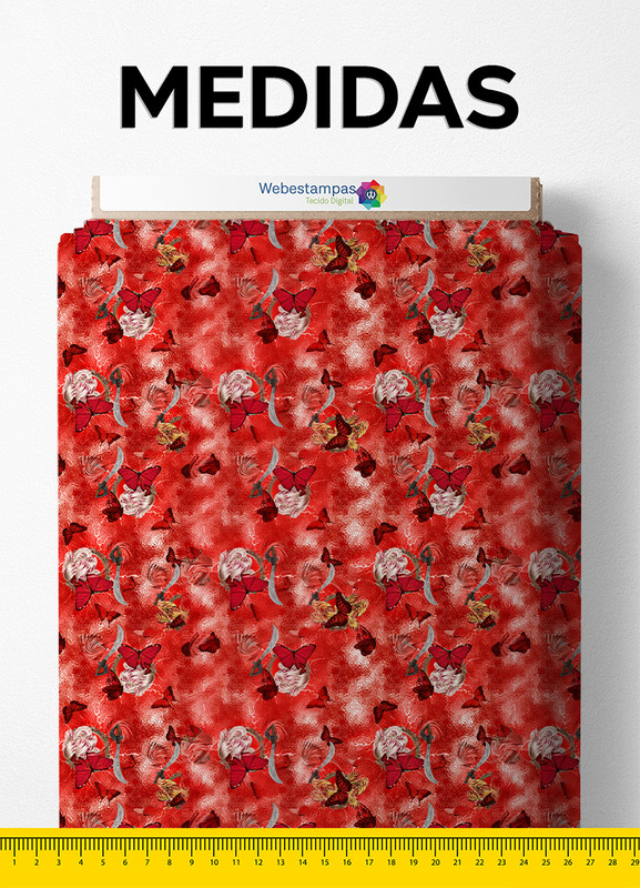 Tecido Cotton Estampa Digital Floral 412 1,60m de Largura