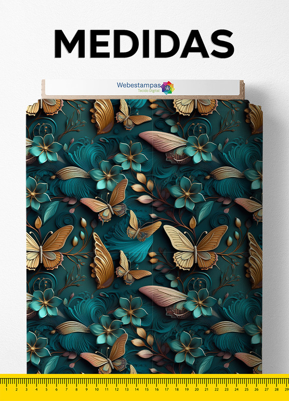 Tecido Cotton Estampa Digital Floral 426 1,60m de Largura