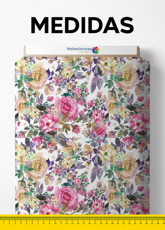 Tecido Oxford Estampa Digital Floral 403 1,55m de Largura