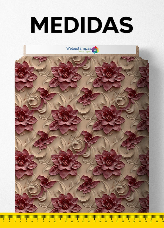 Tecido Oxford Estampa Digital Floral 408 1,55m de Largura