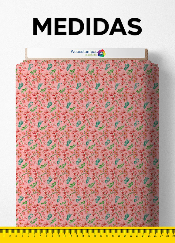 Tecido Cetim Estampa Digital Floral 405 1,40m de Largura