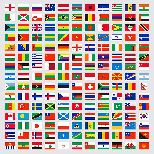 Tecido Microfibra Estampa Digital Bandeiras 1,55m de Largura