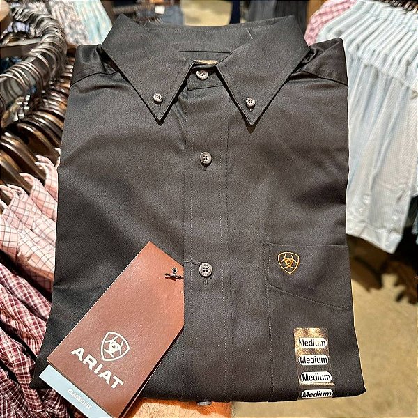 Camisa Ariat Preta Importada