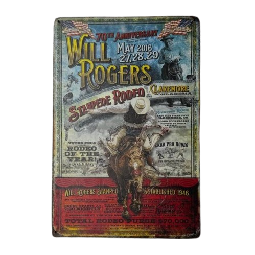 Placa Decorativa 021 Will Rogers Stampede