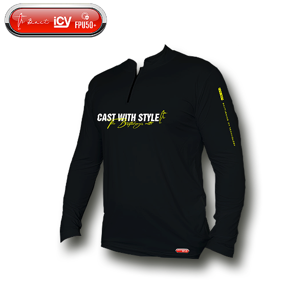 Camiseta Pesca Bait Fishing Icy Motto Preta