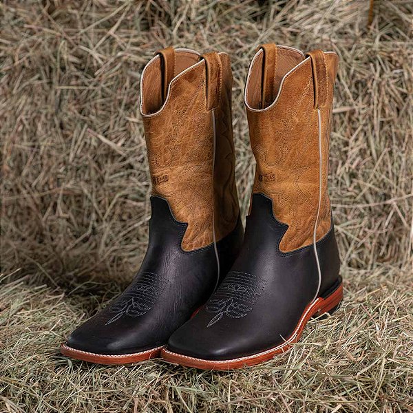 Bota Texas Indian Oil Preta / Mostarda