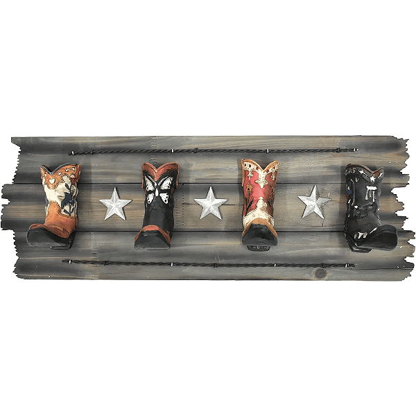 Cabideiro 4 Ganchos 4 Botas de Cowboy 87-9801-0-43