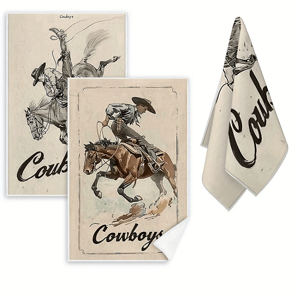 Toalha de Mão de Cozinha Decorativas de Cowboy