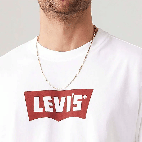 Camiseta Levi's® Vintage Batwing Graphic Branca Manga Curta