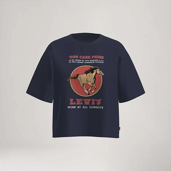 Camiseta Levi's® Diana Manga Curta Azul