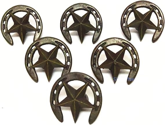 Puxadores Gaveta Horseshoe Star 6 Unidades