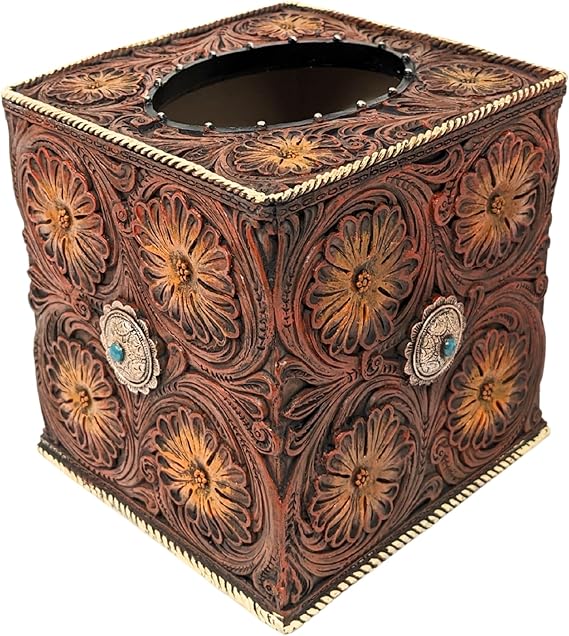 Porta Lenço Para Banheiro Leather