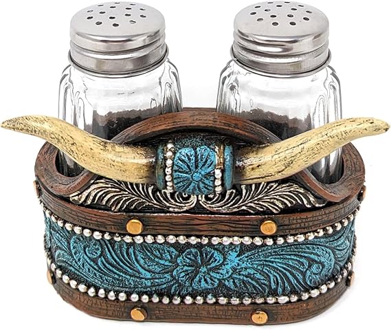 Saleiro e Pimenteiro Long Horn Turquoise
