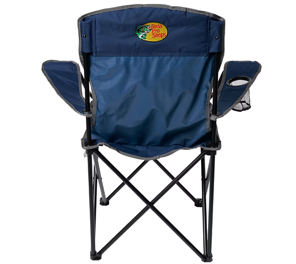 Cadeira de acampamento básica Bass Pro Shops com porta-copos - Azul