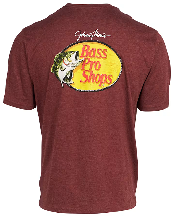 Camiseta Bass Pro Shops Johnny Morris Maroon Heather