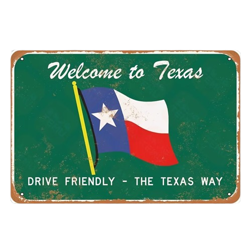 Placa Decorativa Welcome To Texas