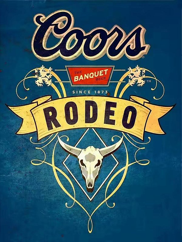 Placa Decorativa Coors Banquet Rodeo