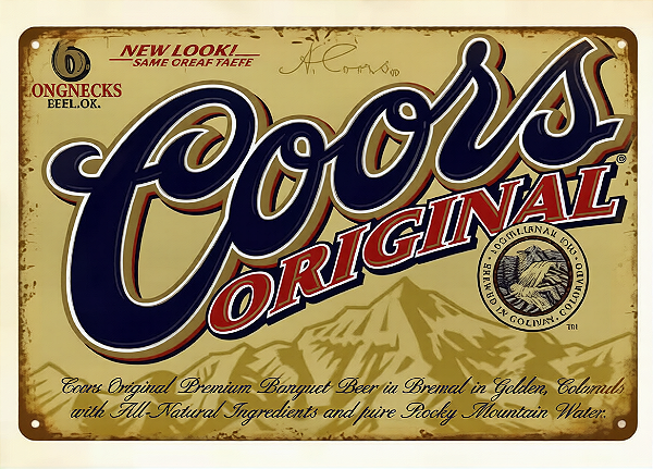 Placa Decorativa Coors Original