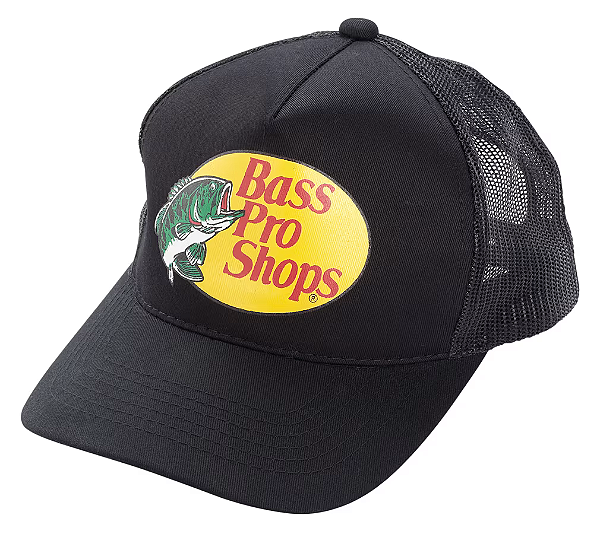 Boné Bass Pro Shops Mesh Trucker Cap - Black
