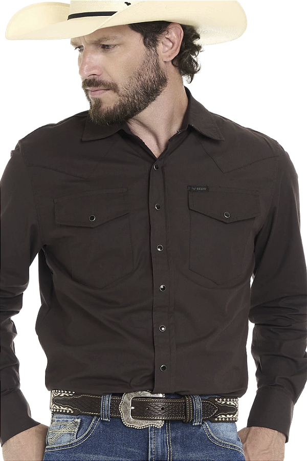 Camisa Self Western CLC21 Brown