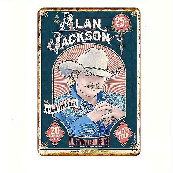 Placa Decorativa Alan Jackson