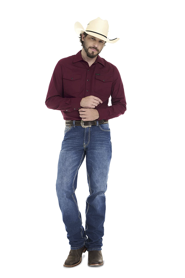 Camisa Self Western CLC21 Wine