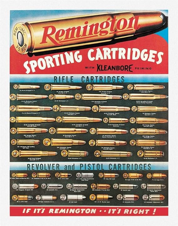 Placa Decorativa Remington Cartridges