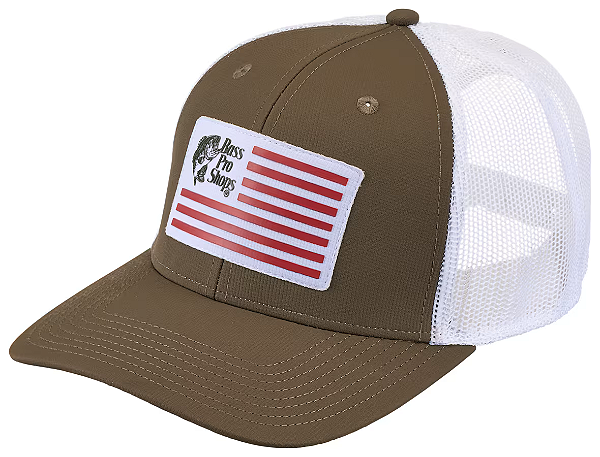 Boné Bass Pro Shops Flag Mesh-Back Snapback Cap - Olive