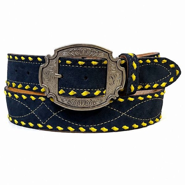 Cinto TXI Maria Paula Maia Belt Azul Denim/Amarelo