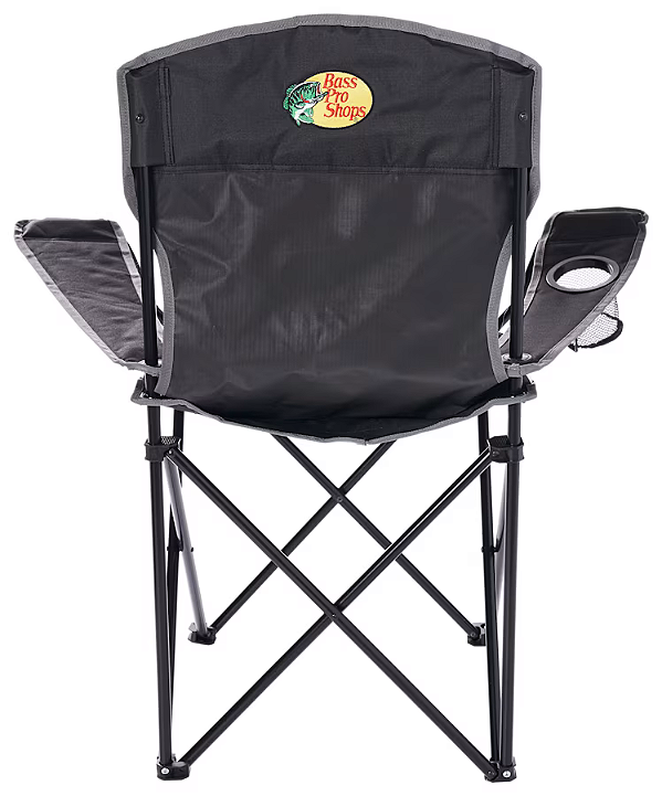 Cadeira Camping Com Porta Copo Bass Pro Shops - Black