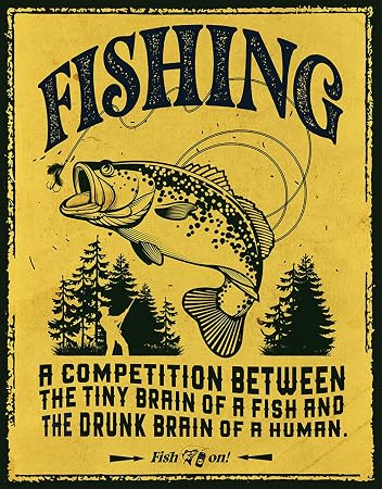 Placa Decorativa Fishing