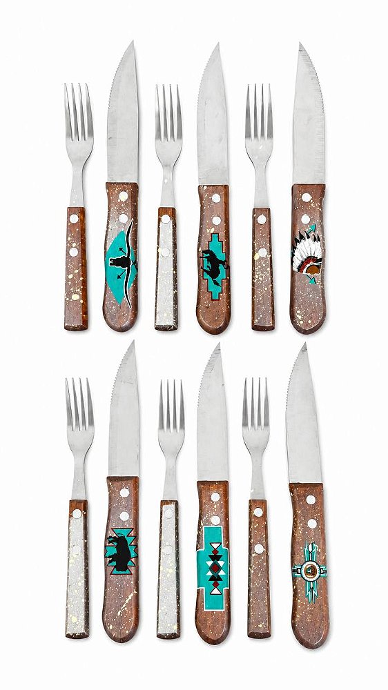 Jogo De Talheres Para Churrasco Pintados a Mão