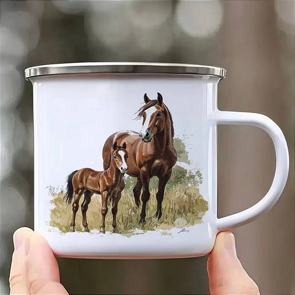 Caneca Cavalo Em Aço Inoxidavél