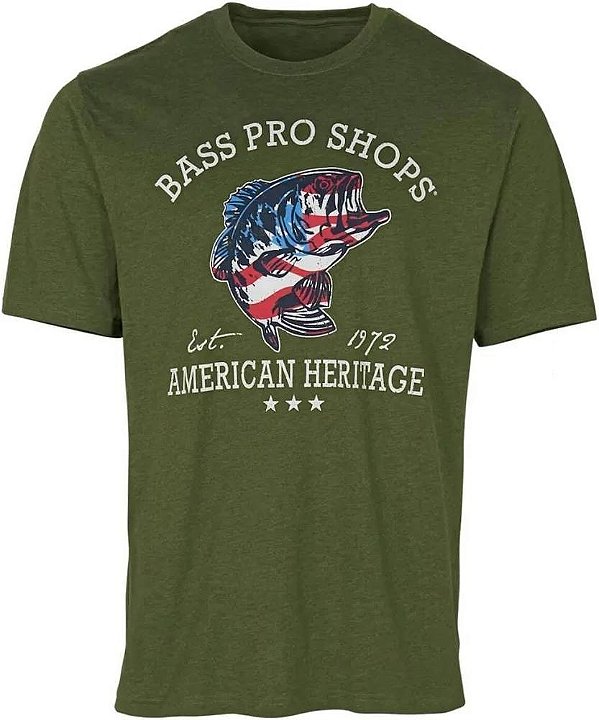 Camiseta Bass Pro Shops American Heritage Green
