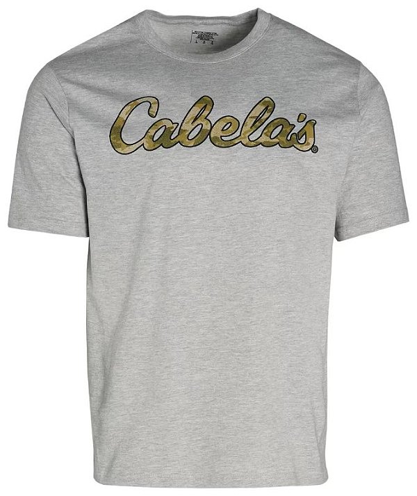Camiseta Cabelas Camo Logo Heather Gray