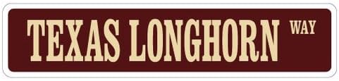 Placa Decorativa Texas Longhorn Way