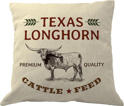 Capa De Almofada Texas Longhorn
