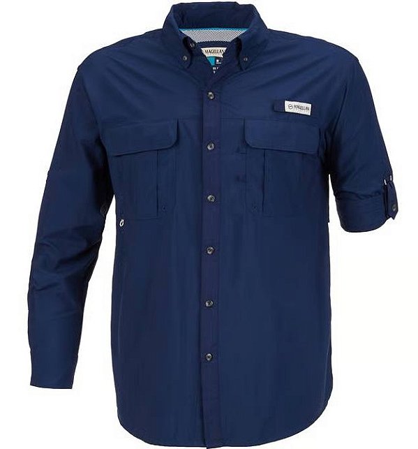 Camisa Magellan Outdoors Laguna Madre Medieval Blue